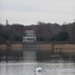 Blick über den Berger See auf Schloss Berge