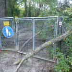 Ende Gelände - Sturmtief "Ela" machte dem Originalweg kurz vor Schluß einen Strich durch die Rechnung.