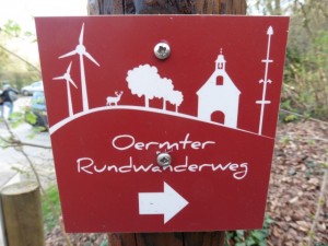 Wegezeichen des Oermter Rundwanderweges