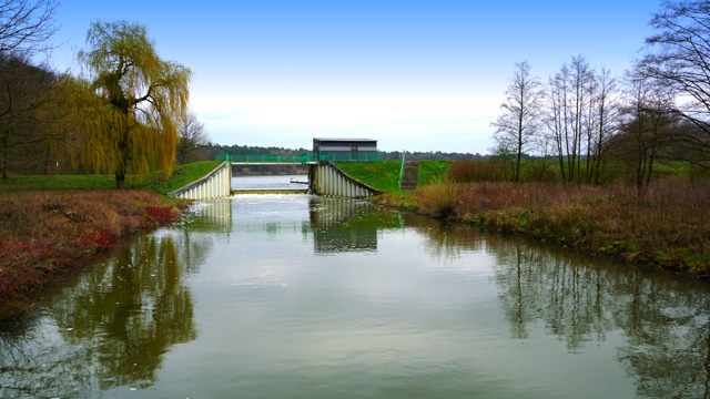 Ablauf der Stever am Hullerner Stausee