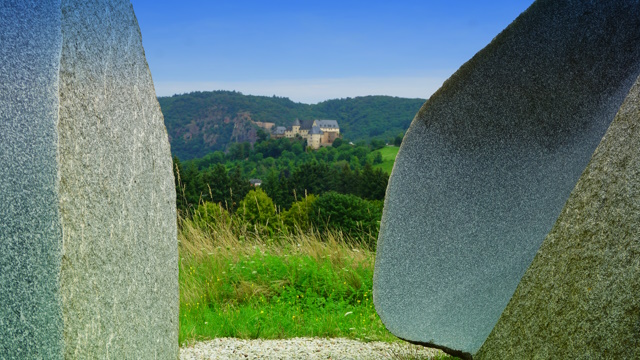 Blick vom Skulpturenmuseum auf die Ebernburg