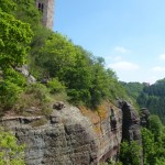 Buntsandstein mit Türmchen.