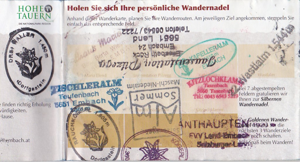 Mehr über den Artikel erfahren Tour 195 – Embach / Österreich – Die goldene Wandernadel an einem Tag